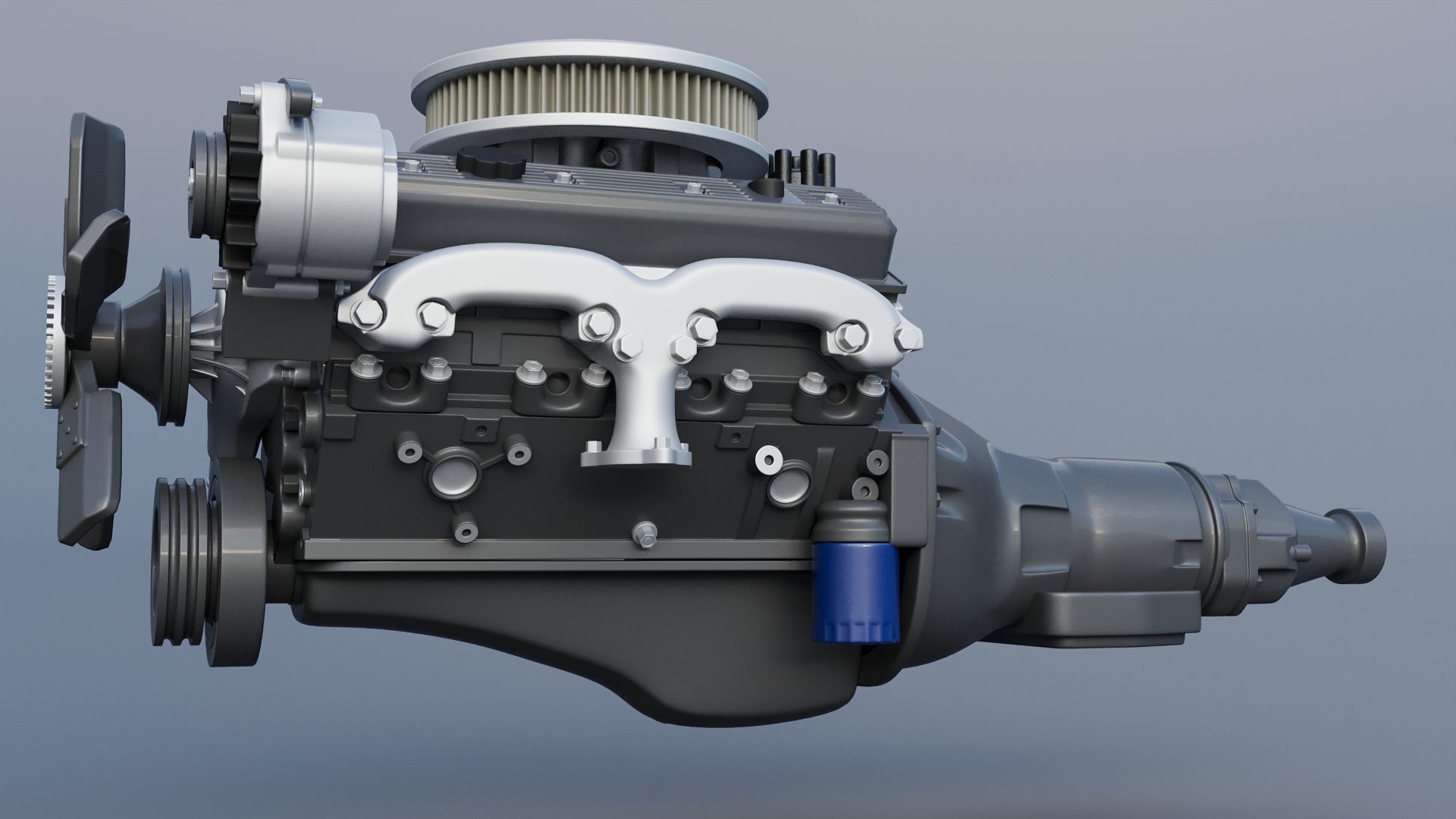 Chevrolet 350 Small Block V8 3D print model_11