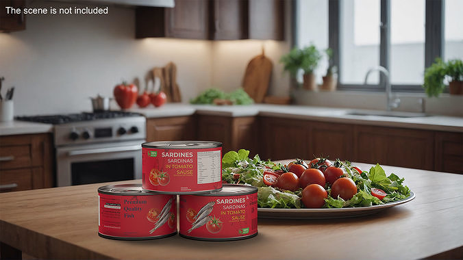 Canned Sardines in Tomato Souse 3D model