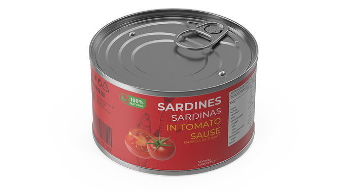 Canned Sardines in Tomato Souse 3D model 6