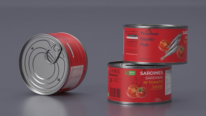 Canned Sardines in Tomato Souse 3D model 4