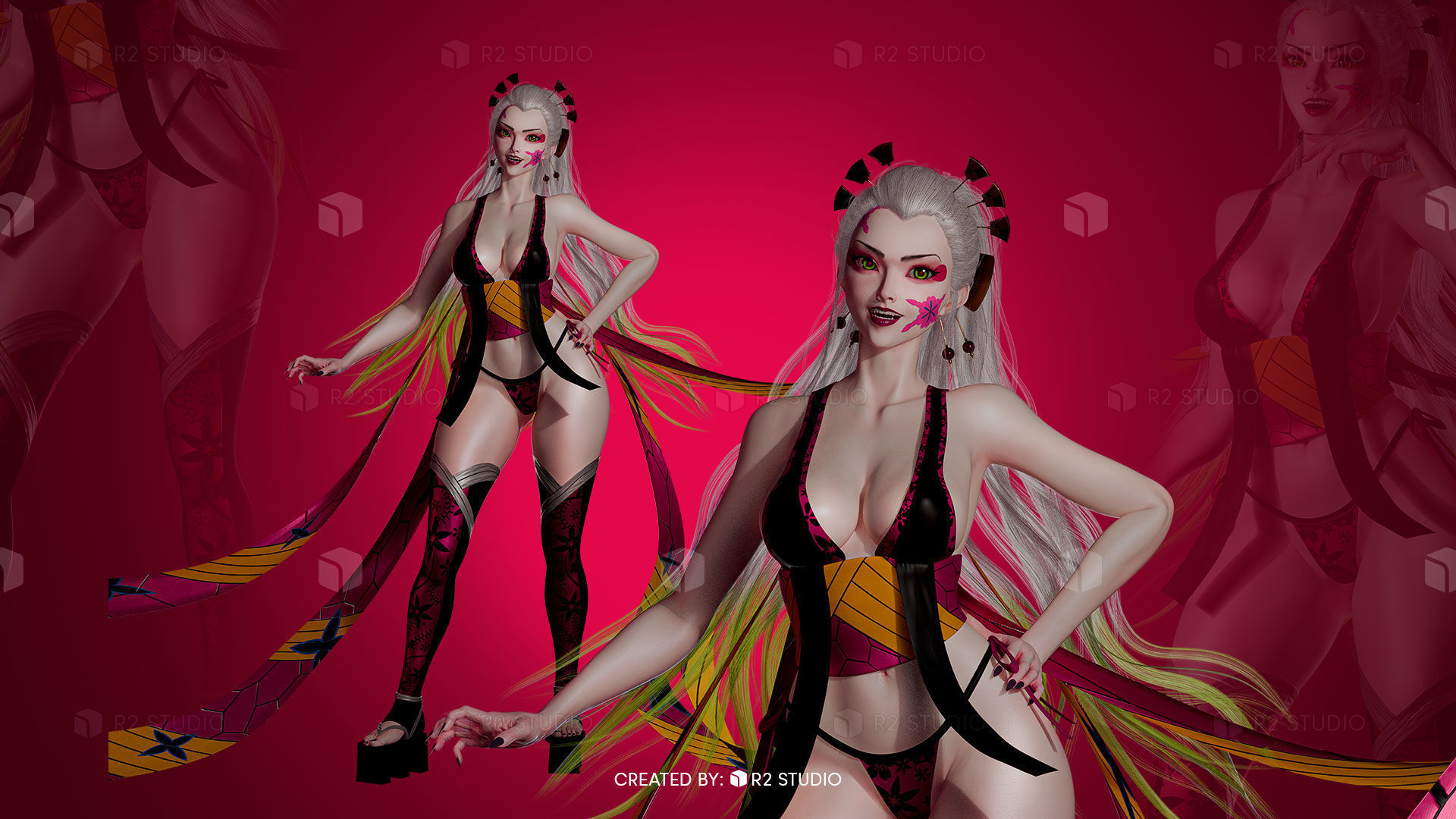 Daki - UE5 - Blender 3D Model Low-poly 3D model_2