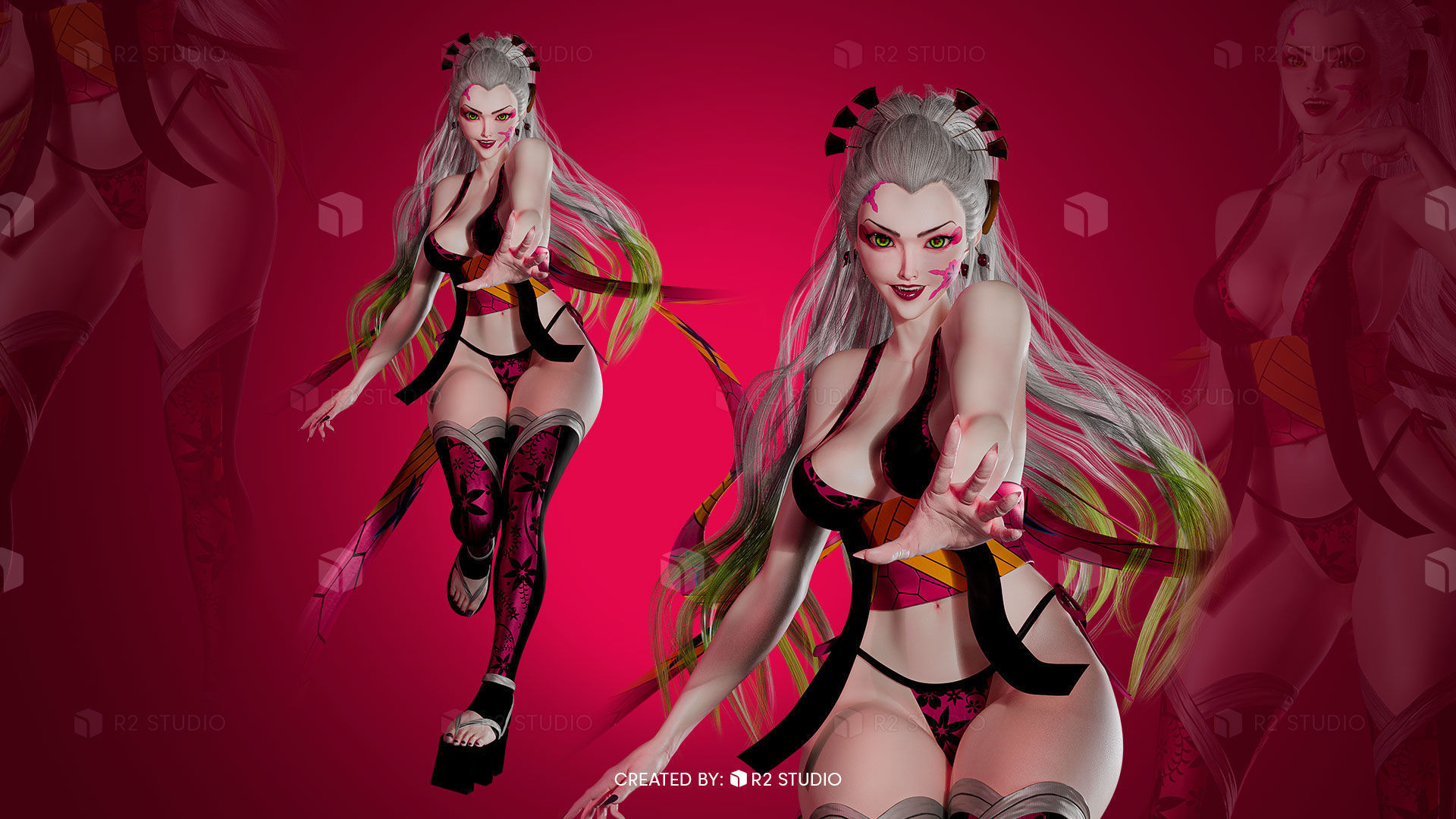 Daki - UE5 - Blender 3D Model Low-poly 3D model_4
