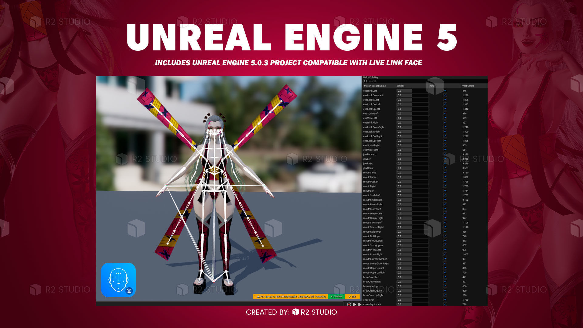Daki - UE5 - Blender 3D Model Low-poly 3D model_14