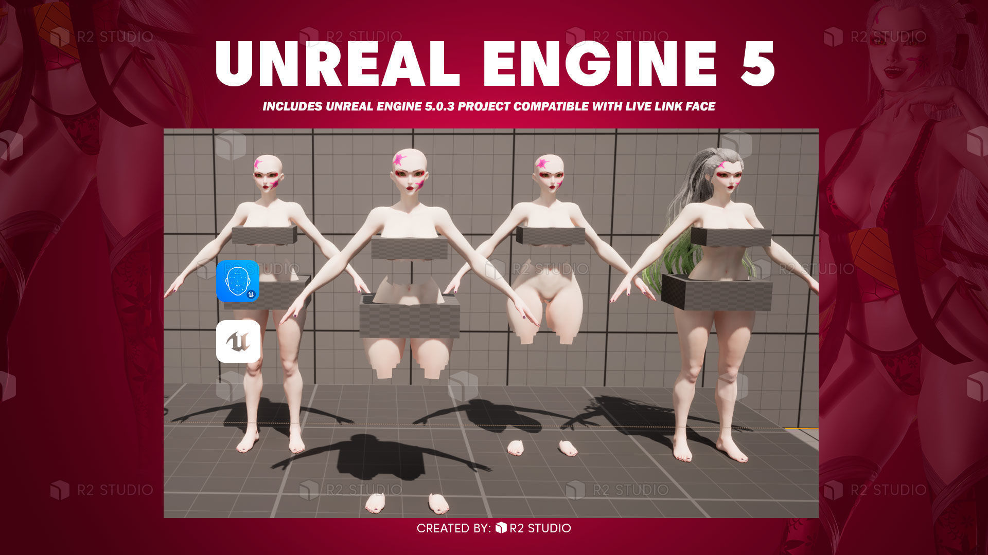 Daki - UE5 - Blender 3D Model Low-poly 3D model_13