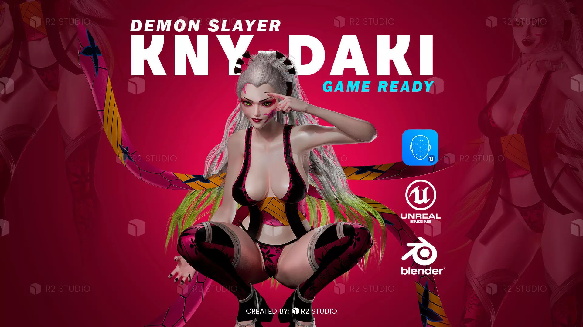 Daki - UE5 - Blender 3D Model Low-poly 3D model_0