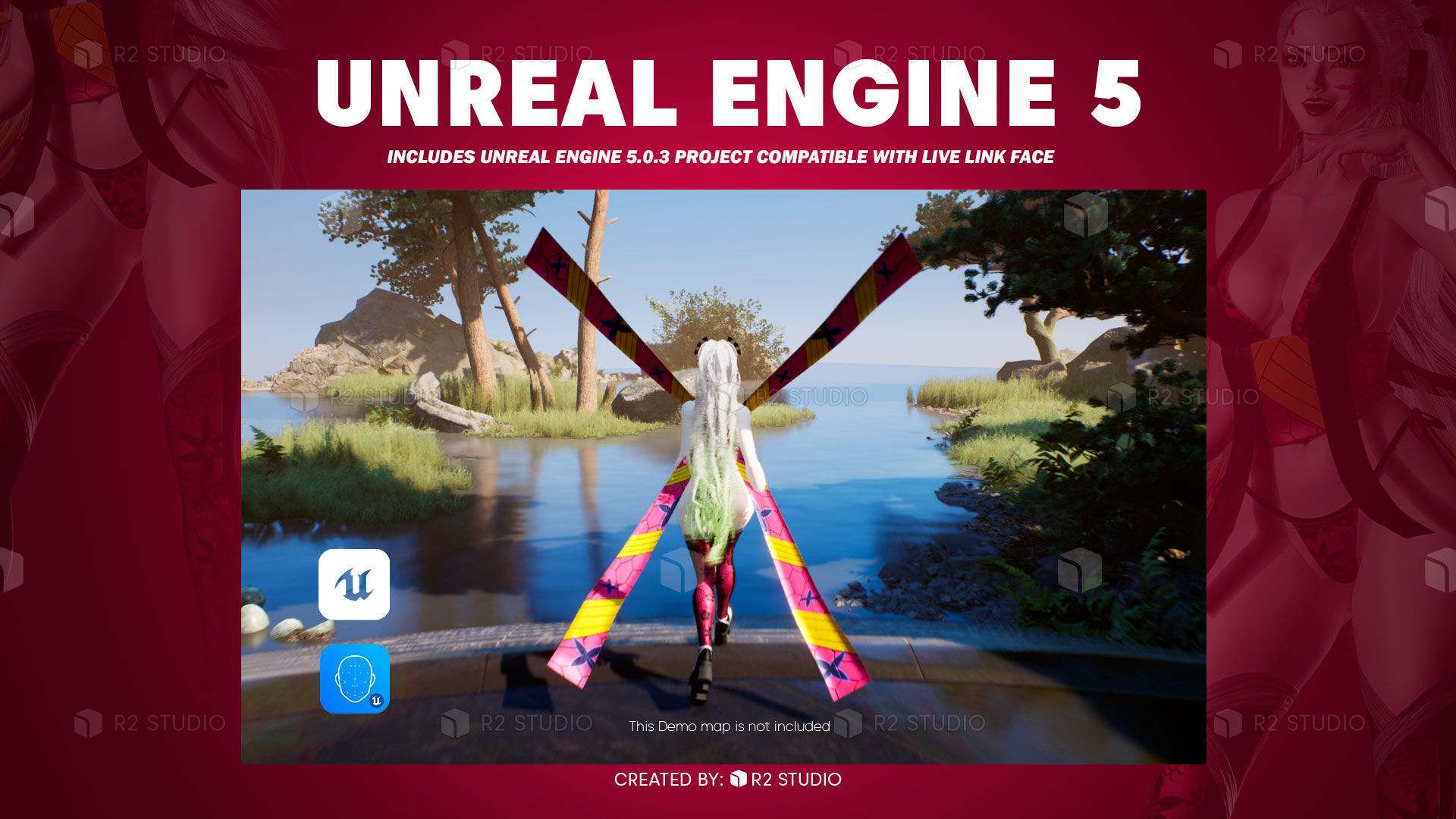 Daki - UE5 - Blender 3D Model Low-poly 3D model_20