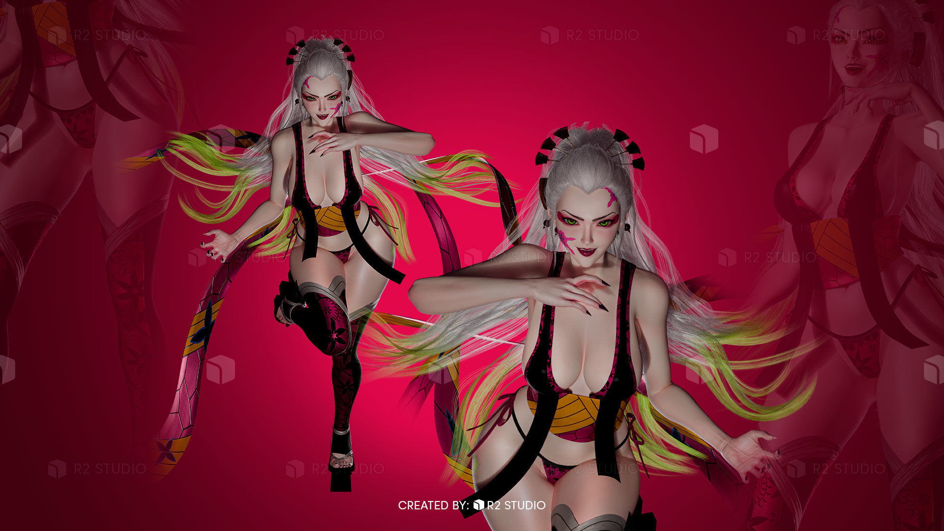 Daki - UE5 - Blender 3D Model Low-poly 3D model_3