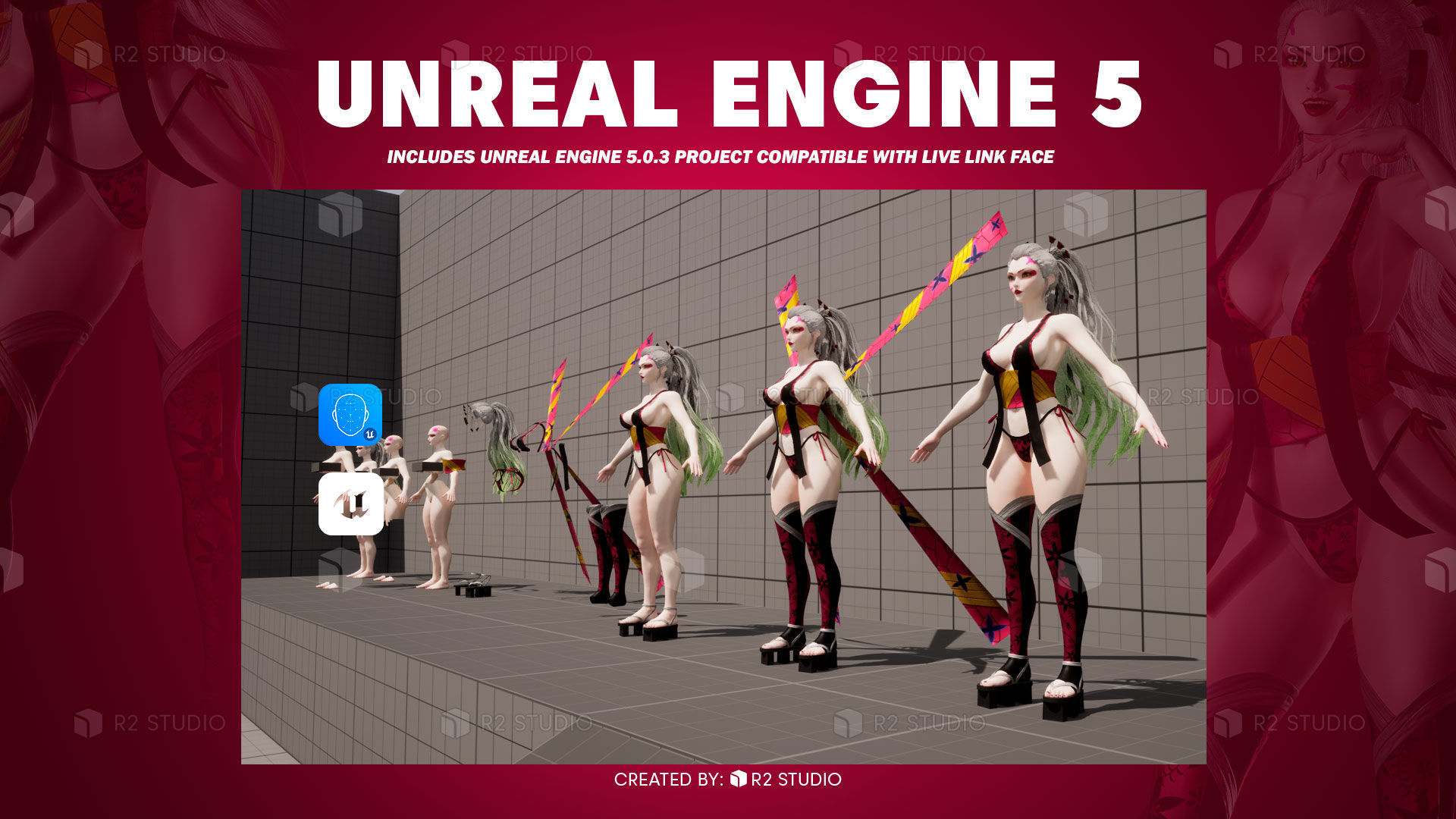 Daki - UE5 - Blender 3D Model Low-poly 3D model_11