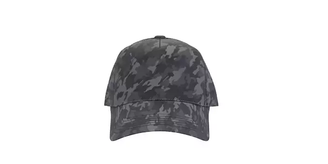 Gray Camouflage Fabric Cap