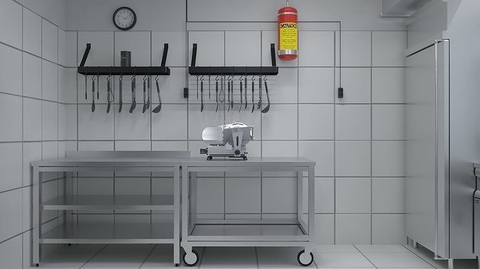 Restaurant Kitchen 3D model 7