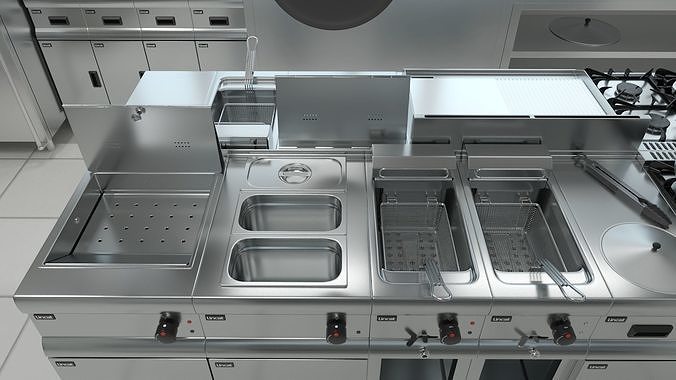Restaurant Kitchen 3D model 5