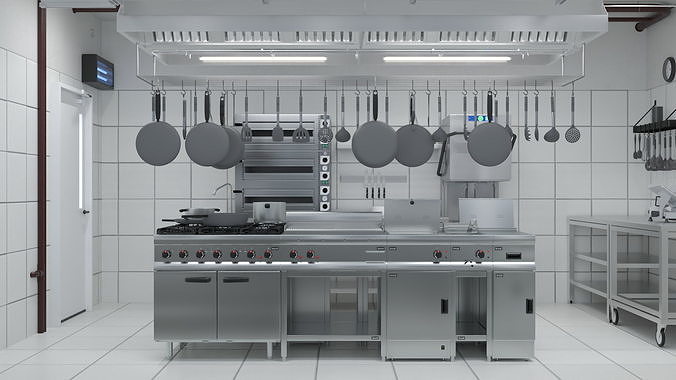 Restaurant Kitchen 3D model 3