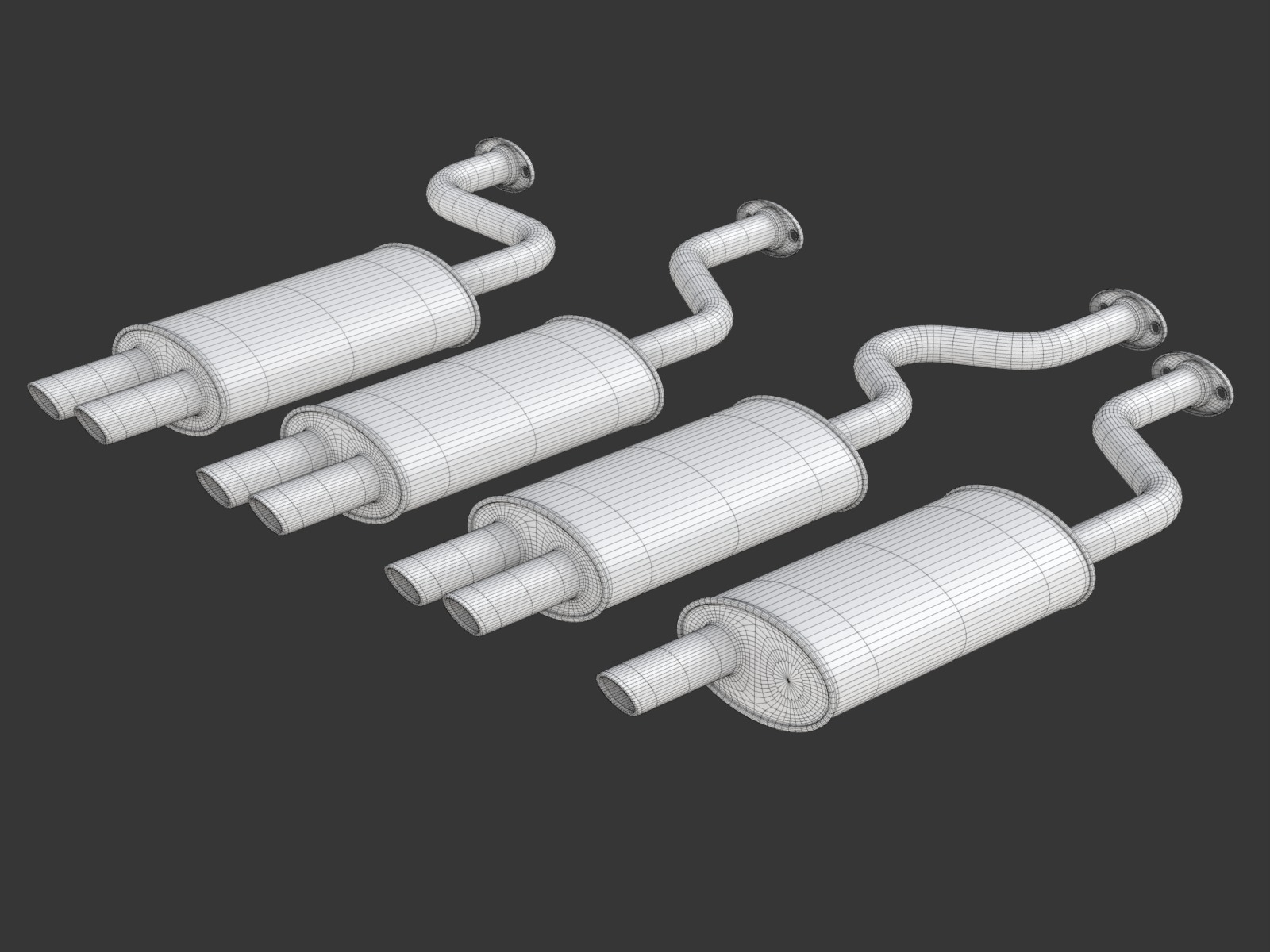 Simple Exhaust Set 3D model_18