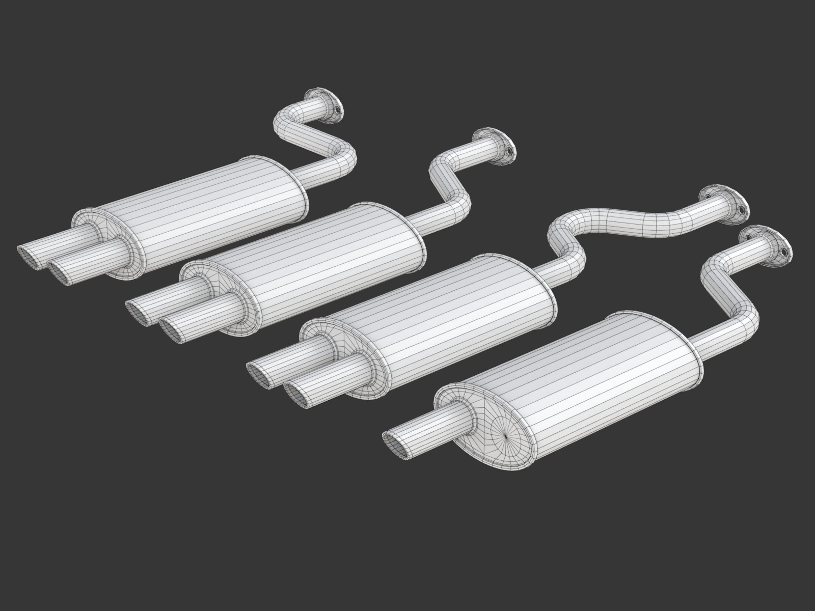Simple Exhaust Set 3D model_14