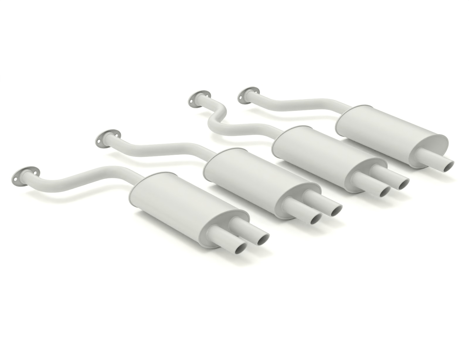 Simple Exhaust Set 3D model_9