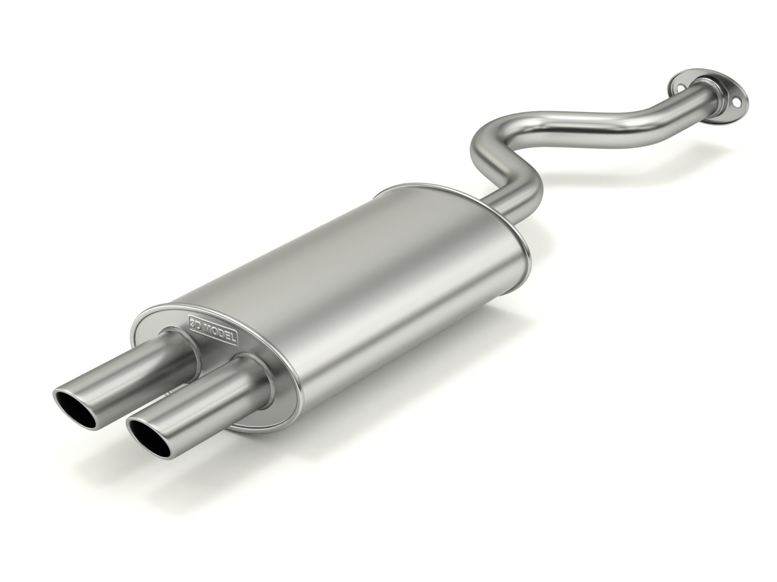 Simple Exhaust Set 3D model_4