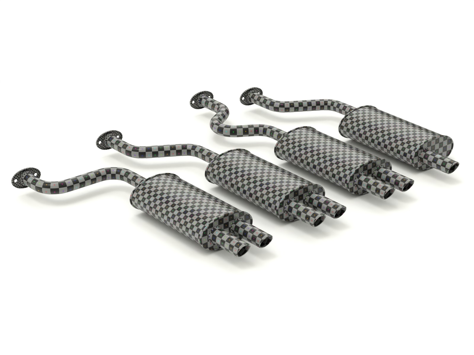 Simple Exhaust Set 3D model_10