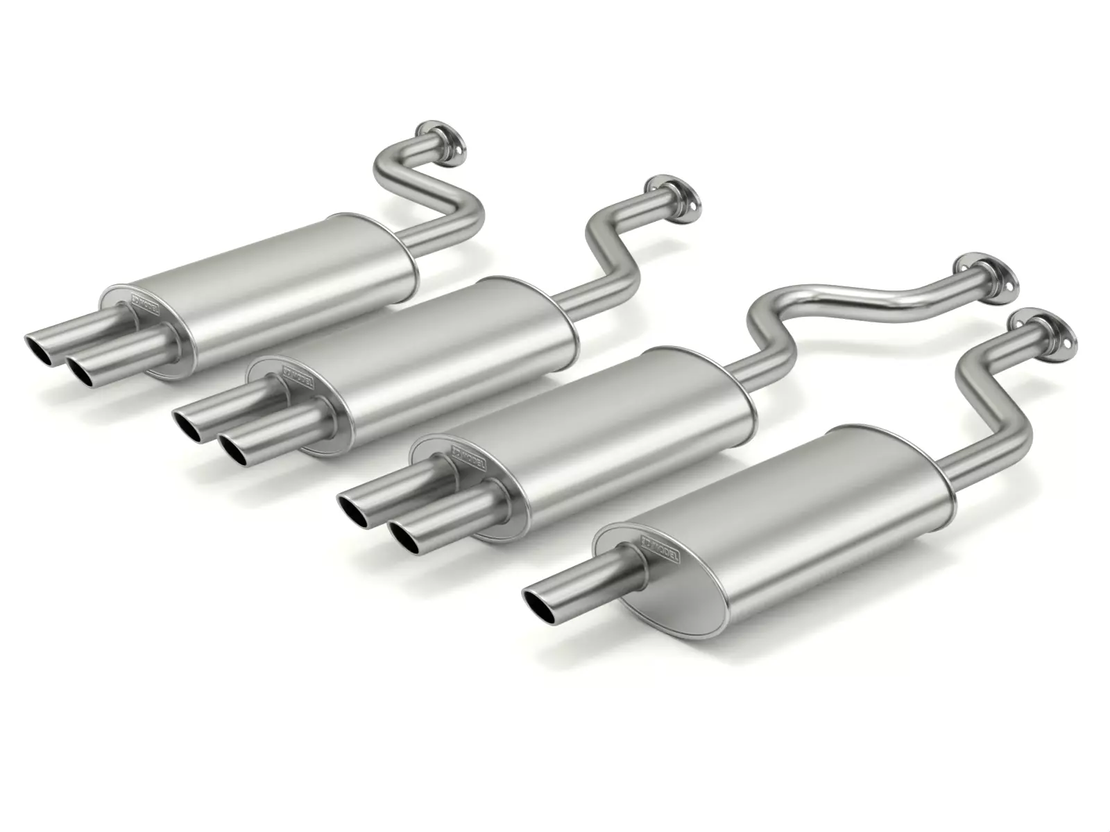 Simple Exhaust Set 3D model_0