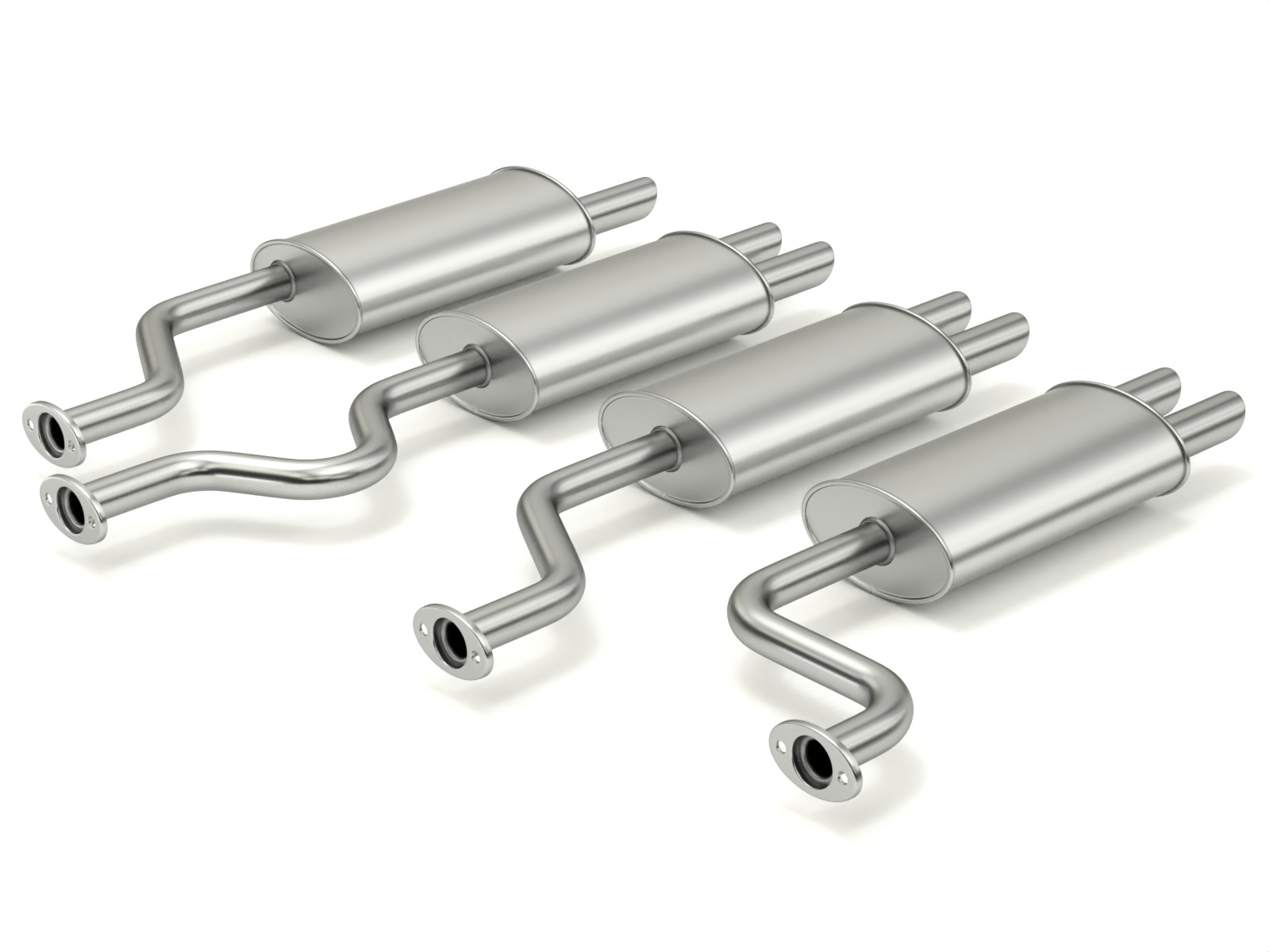 Simple Exhaust Set 3D model_1