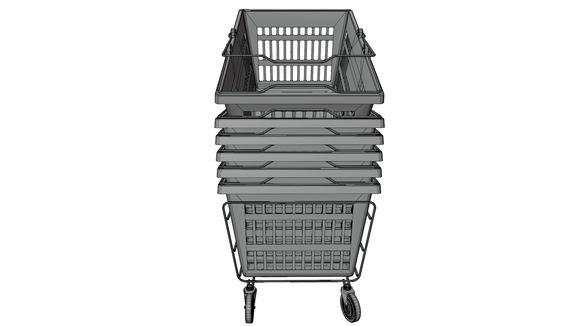 Supermarket Baskets 3D model_12