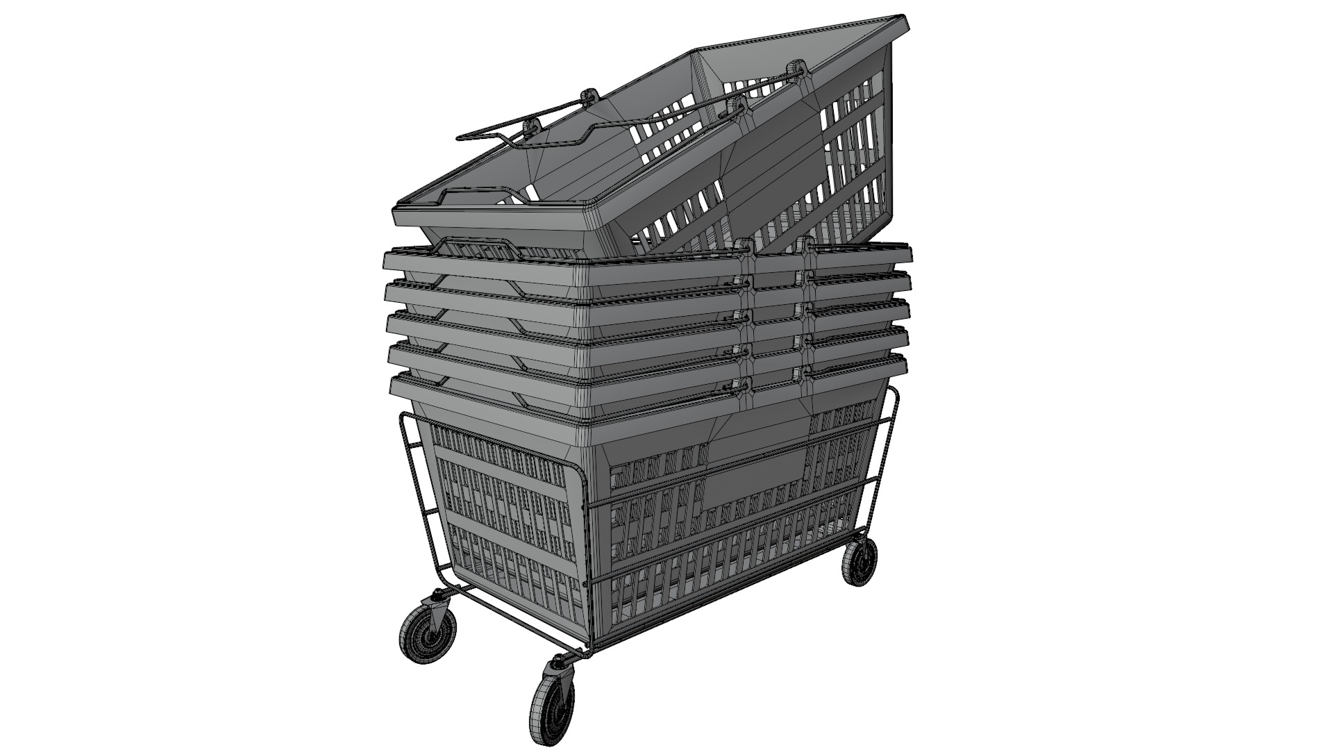 Supermarket Baskets 3D model_13