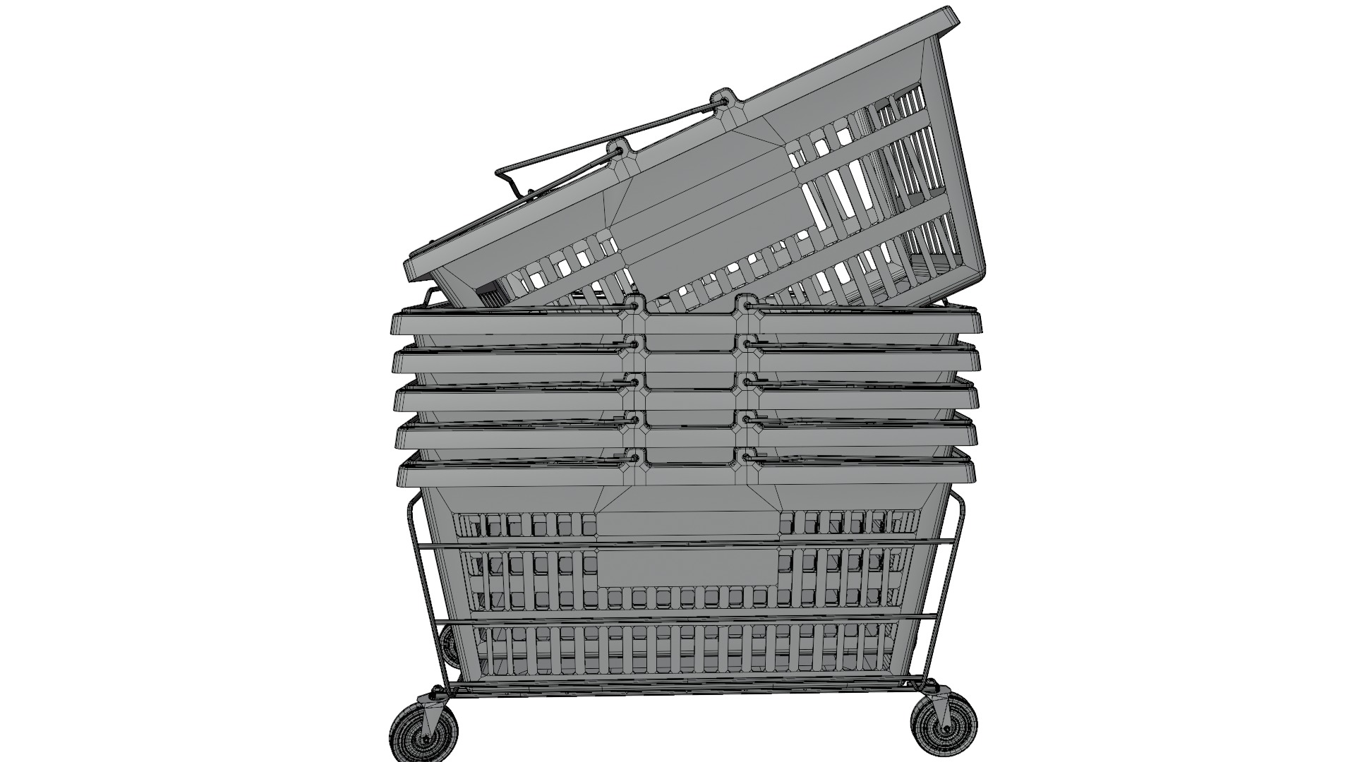 Supermarket Baskets 3D model_14