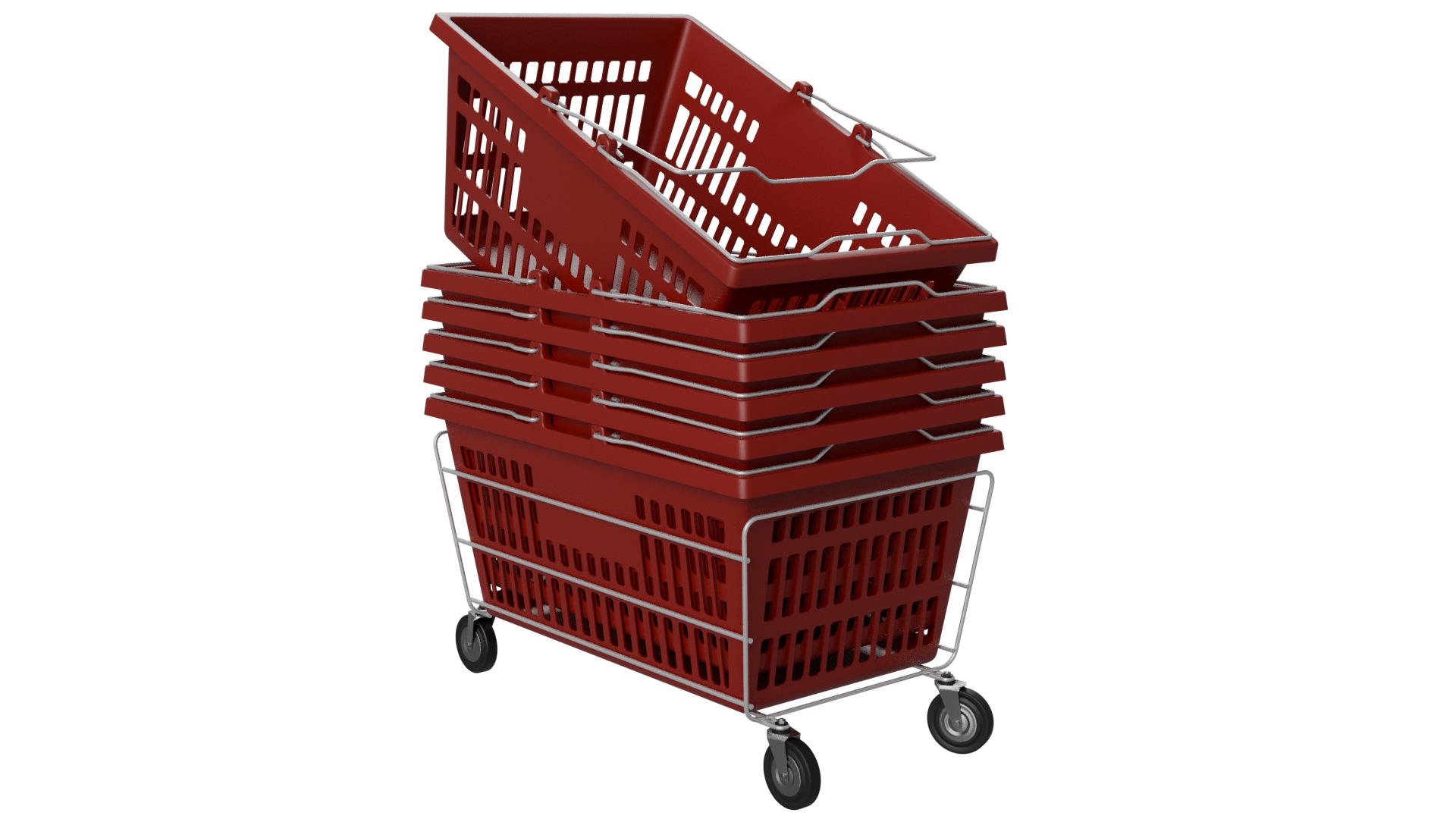 Supermarket Baskets 3D model_2