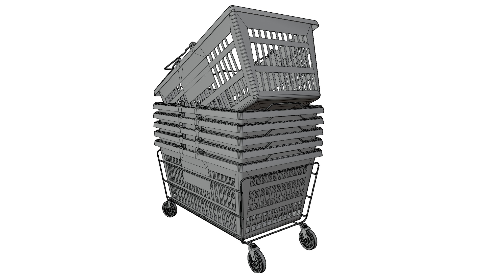 Supermarket Baskets 3D model_15