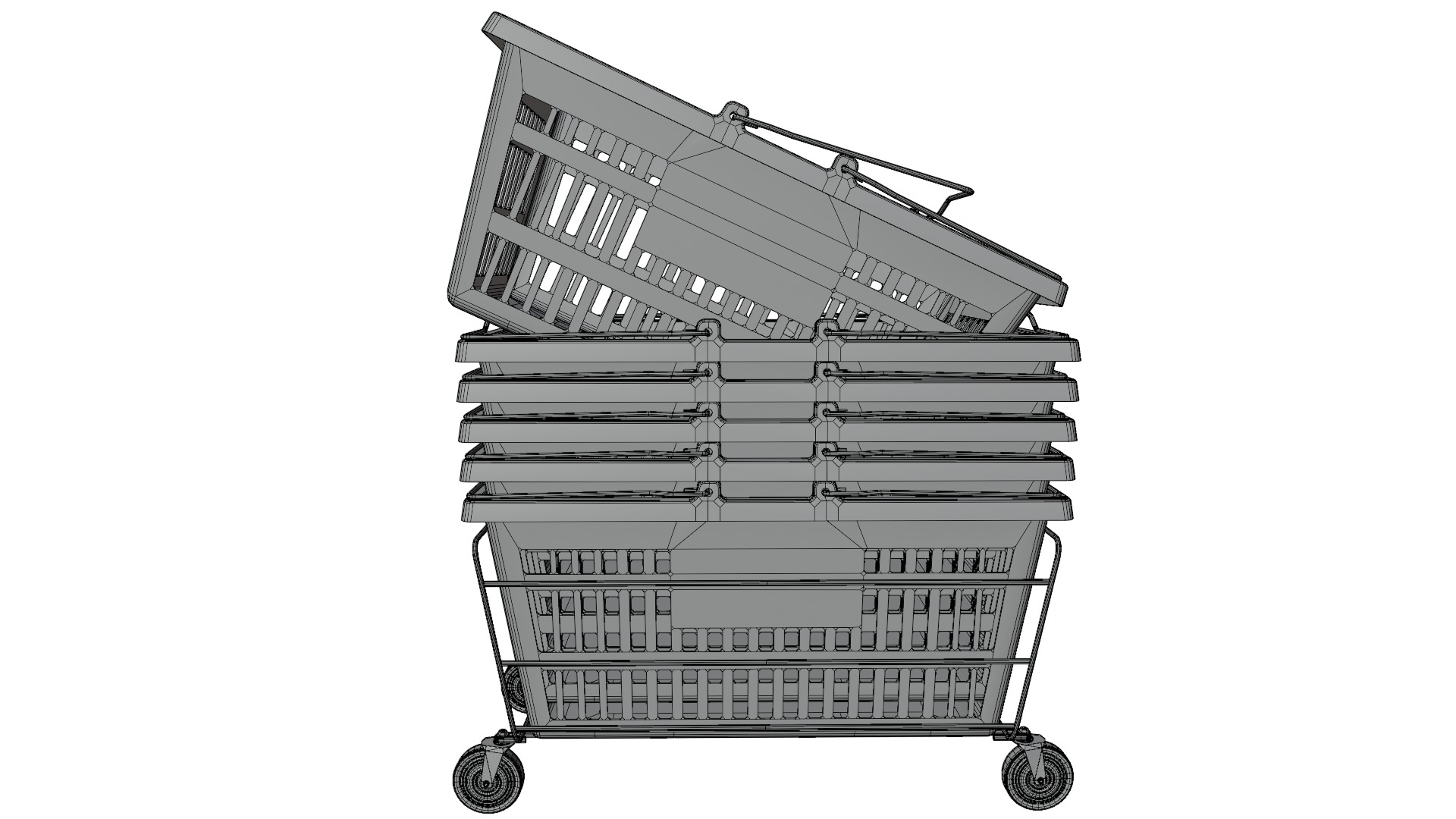 Supermarket Baskets 3D model_10