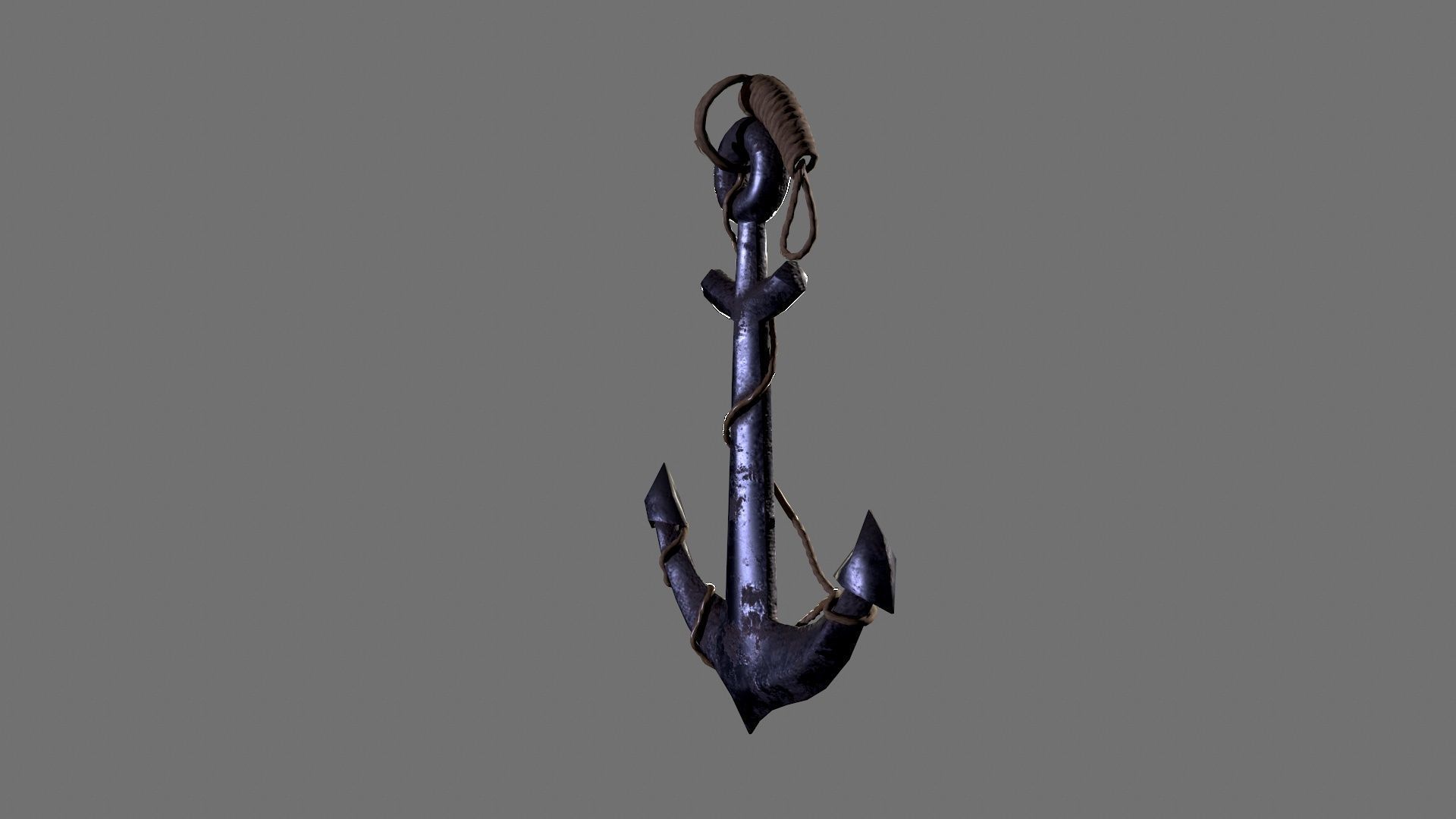 boat anchor  Low-poly 3D model_4