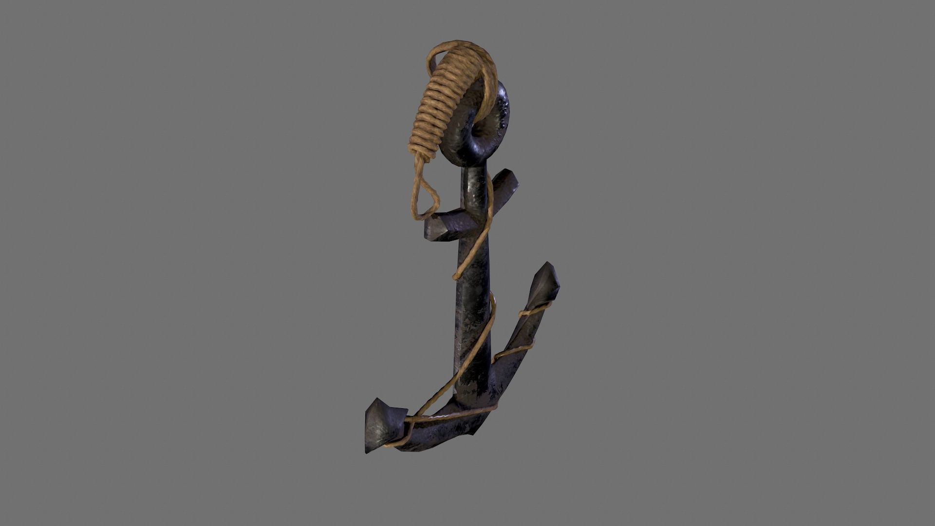 boat anchor  Low-poly 3D model_12