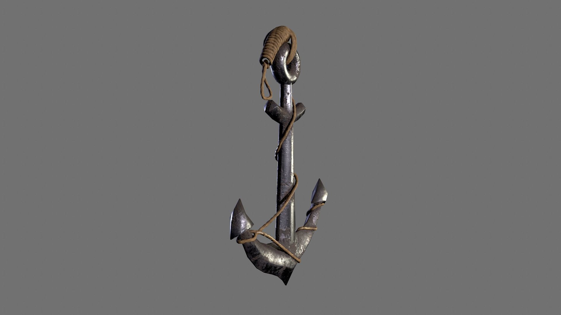 boat anchor  Low-poly 3D model_5