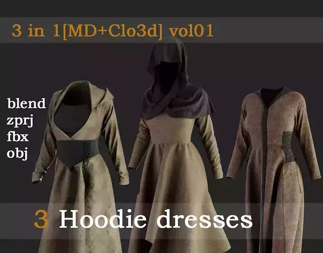 3 Hoodie dresses for women vol02