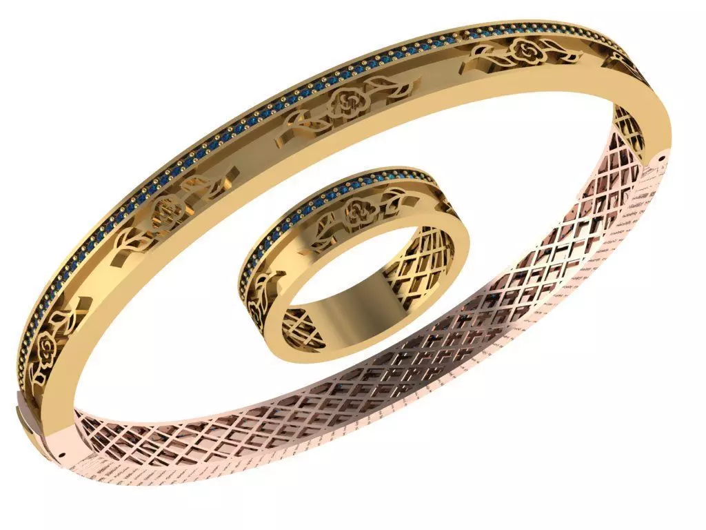 elegant bracelet model 3D print model 3D print model_0