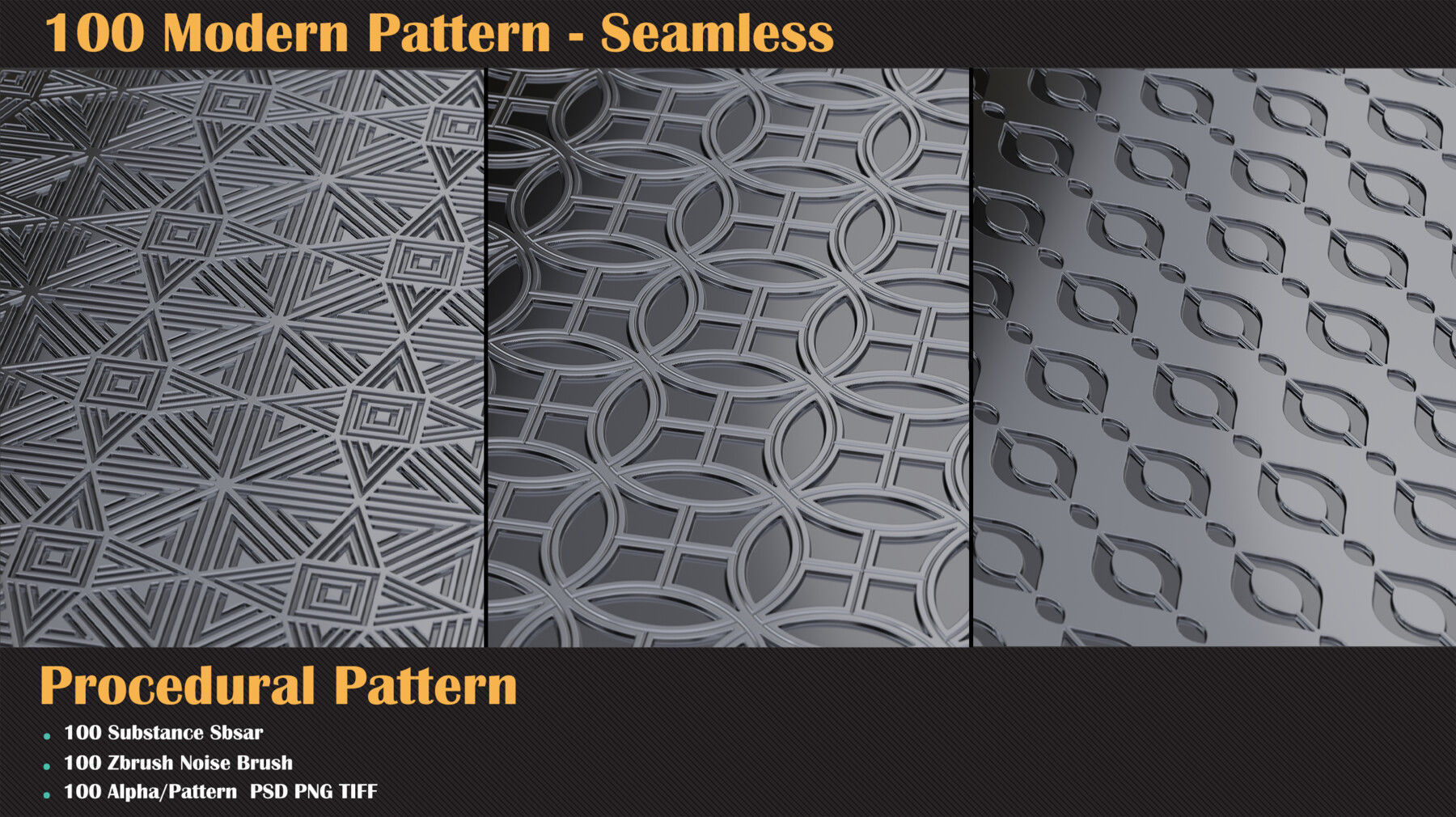 100 Modern Seamless Pattern and Brush Texture_2
