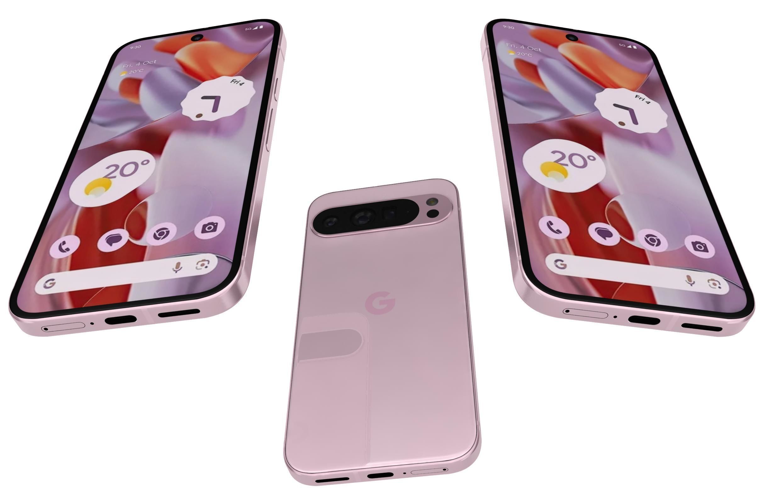 Google Pixel 9 Pro XL Rose Quartz 3D model_2