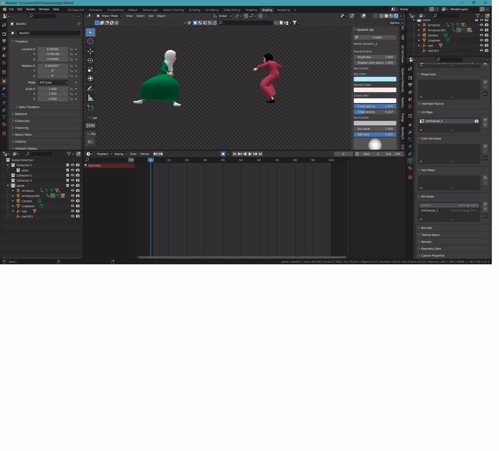 FamilyFight Free low-poly 3D model