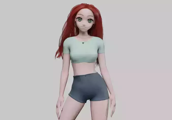 teen anime girl V31062 