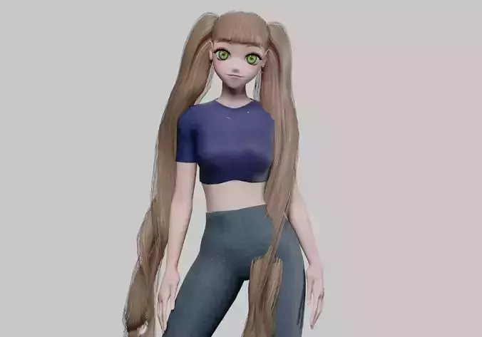 stylized cute girl V36550 
