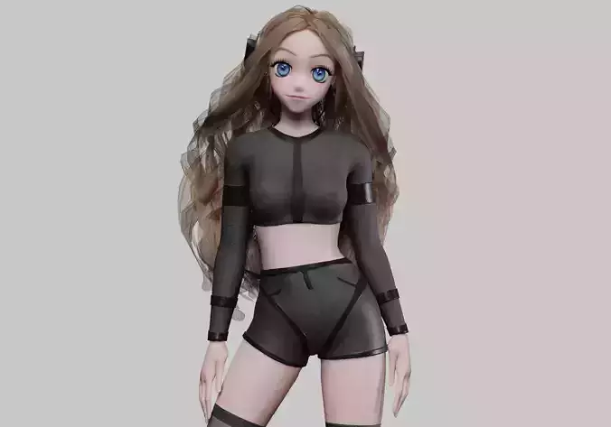 stylized anime girl V44500 
