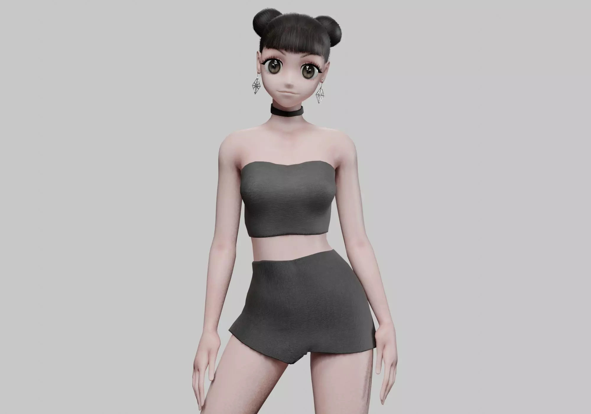 cool cute girl V24571 Low-poly 3D model