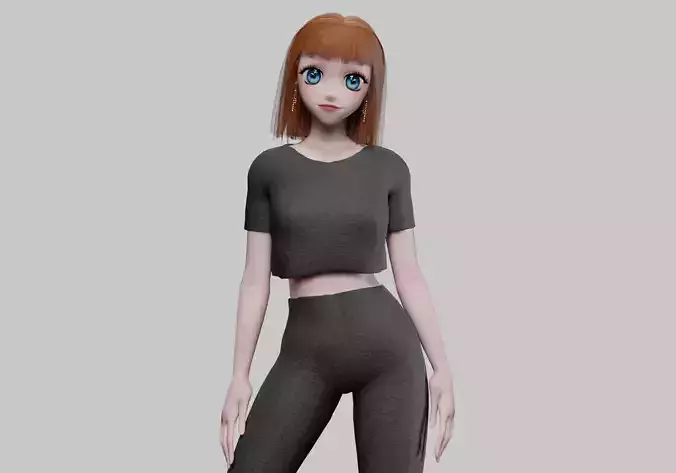 Cartoon cute girl V31567 