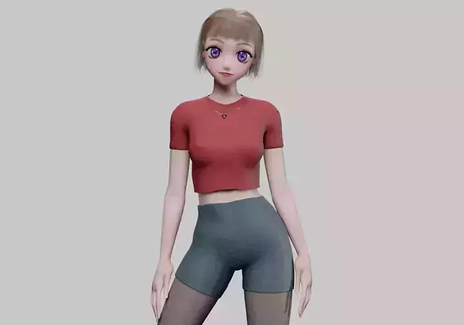 Basic anime girl V32633 