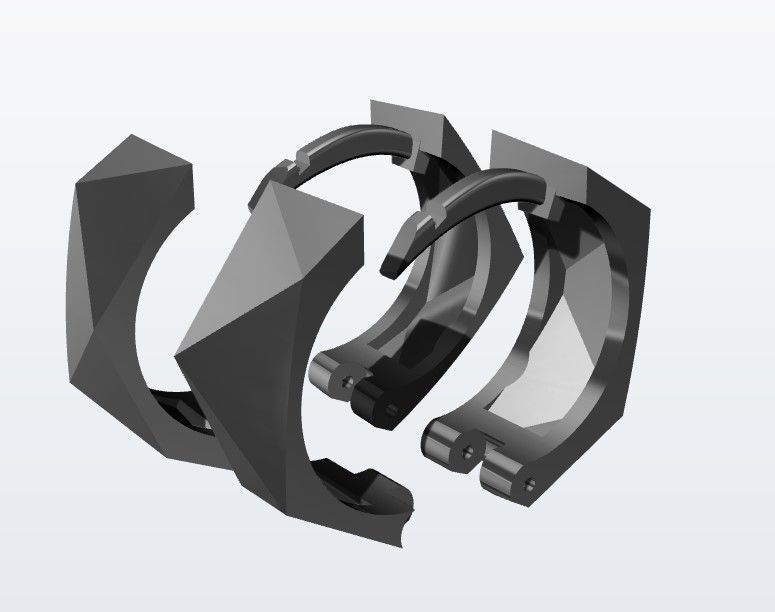 Earrings 3D print model_4