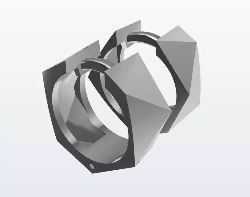 Earrings 3D print model_0