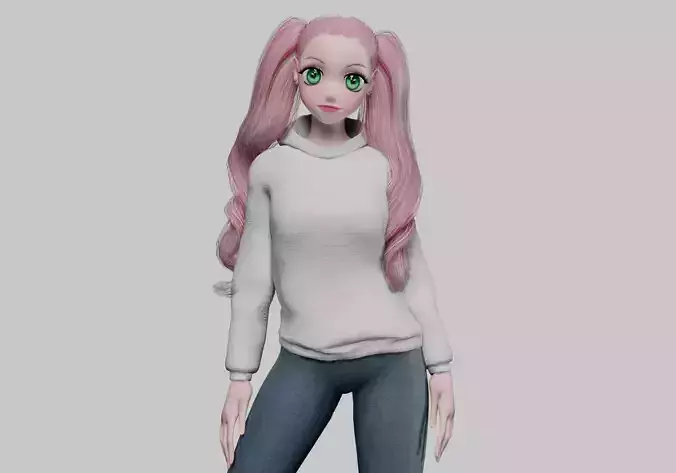 anime Basic girl V37354 