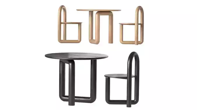 Mono Table and Mono Chair by Objects and Ideas