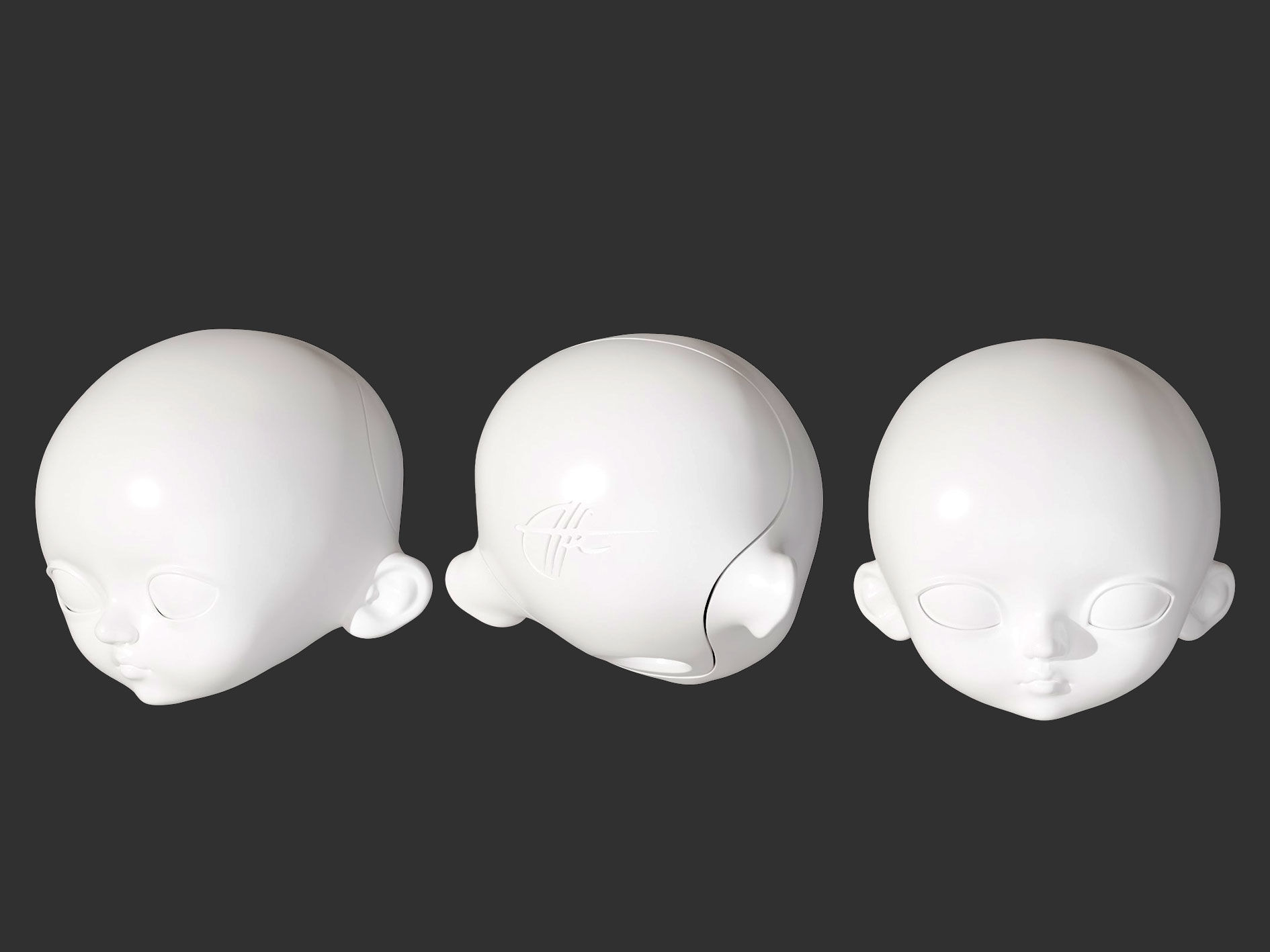 BJD doll 3D doll head model BETA002 3D print model 3D print model_1