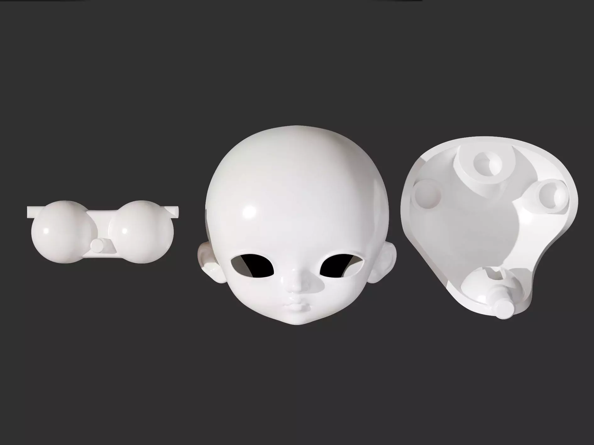 BJD doll 3D doll head model BETA002 3D print model 3D print model_0