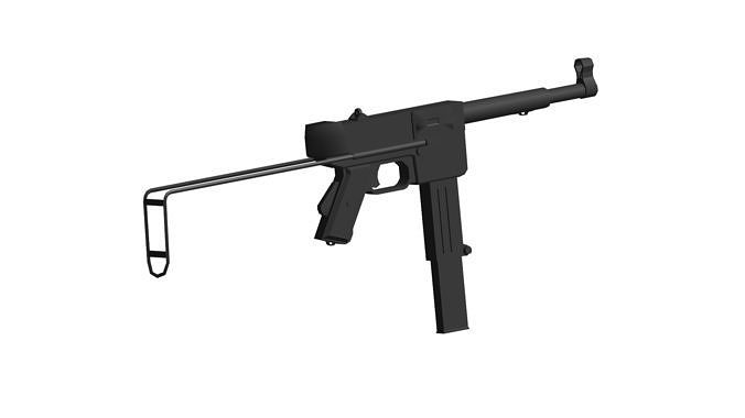 MAT-49 submachine gun 3D model